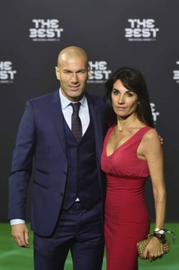 Zinedine Zidane y su esposa Veronica.