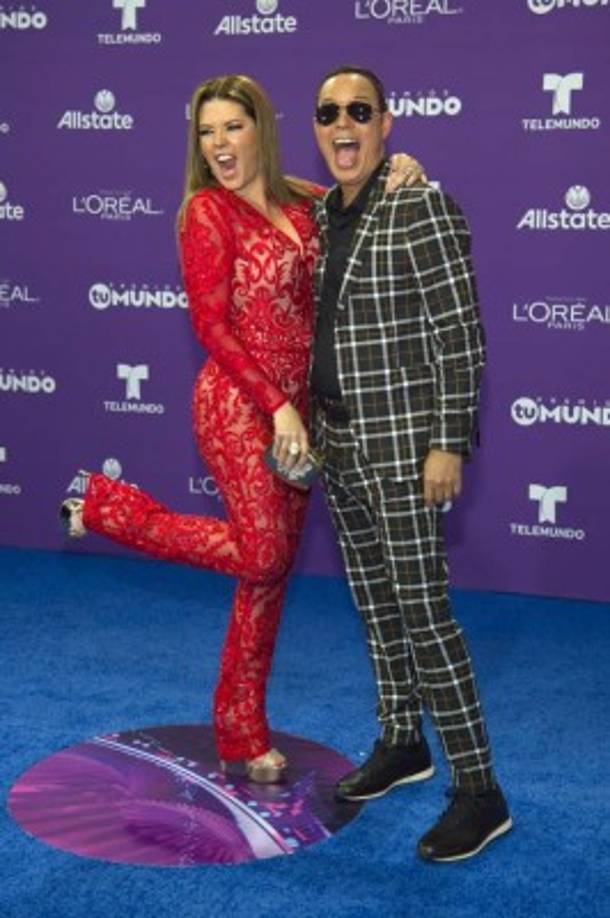 La actriz venezolana Alicia Machado y el cubano Alexis Valdés