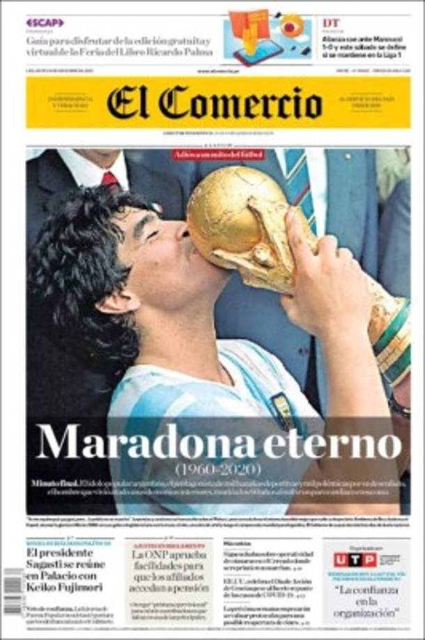 El Comercio de Perú - 'Maradona eterno'.