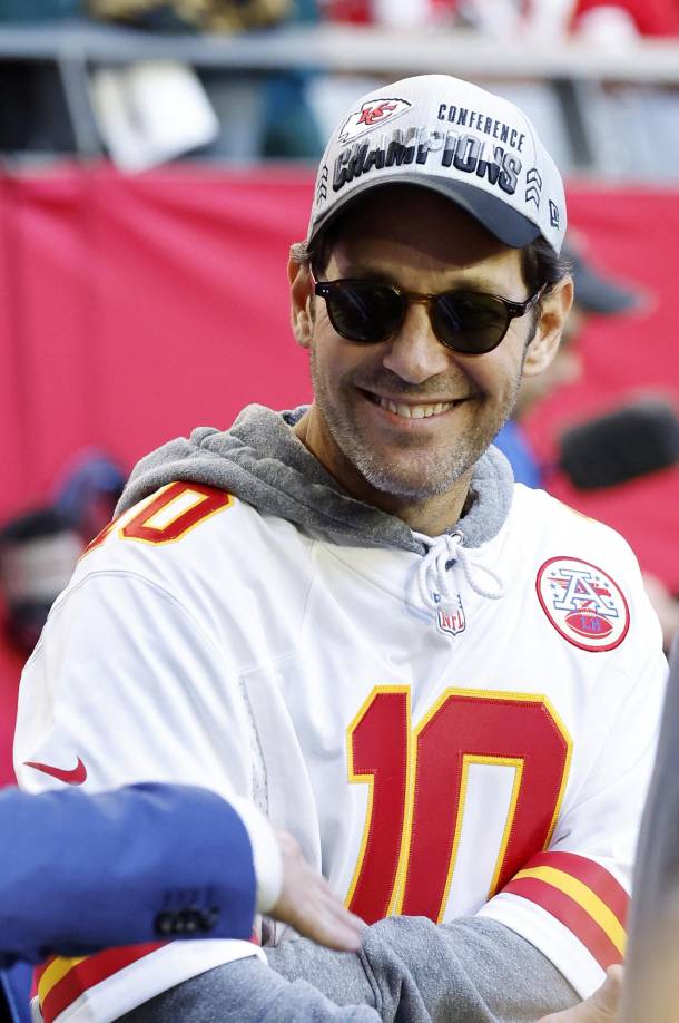 Paul Rudd es un declarado fanático del fútbol americano y no se pierde los Super Bowl.