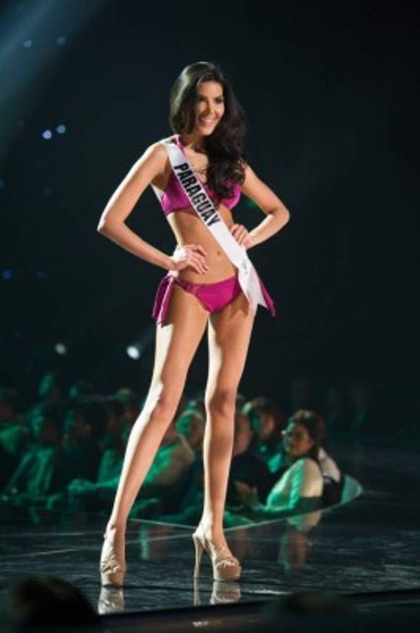 PARAGUAY. Myriam Arévalos es la sorpresa. Bella de pies a cabeza. Hizo una preliminar perfecta. Reemplazó a la candidata oficial de su país.