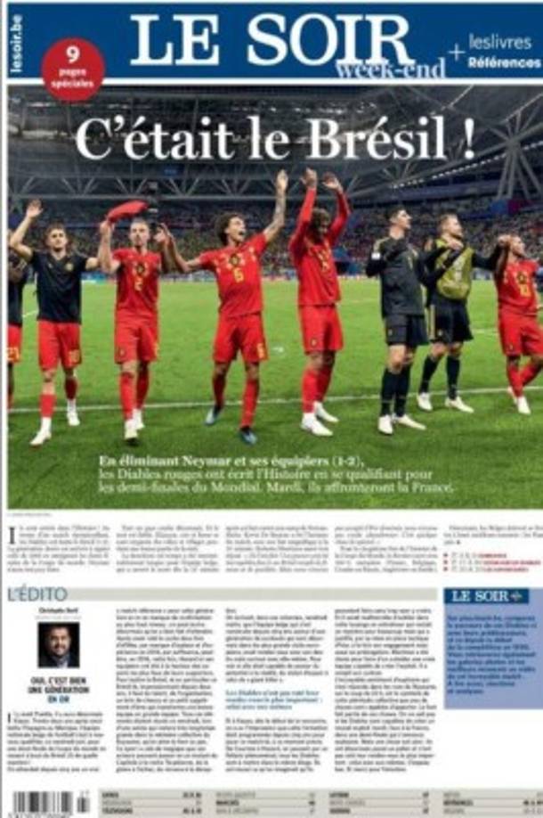 En Bélgica han festejado por todo lo alto el pase a semifinales de su equipo.