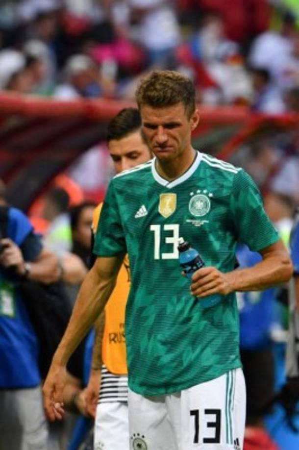 Thomas Mueller de Alemania. La estrella del Bayern Munich se fue del Mundial hasta perdiendo la titularidad.