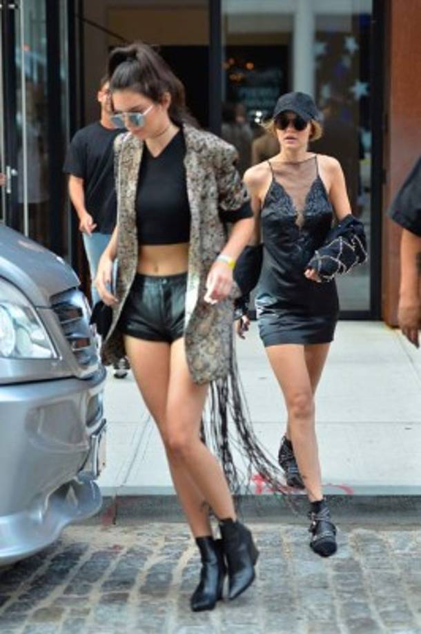 Las modelos Kendall Jenner y Gigi Hadid en Nueva York.