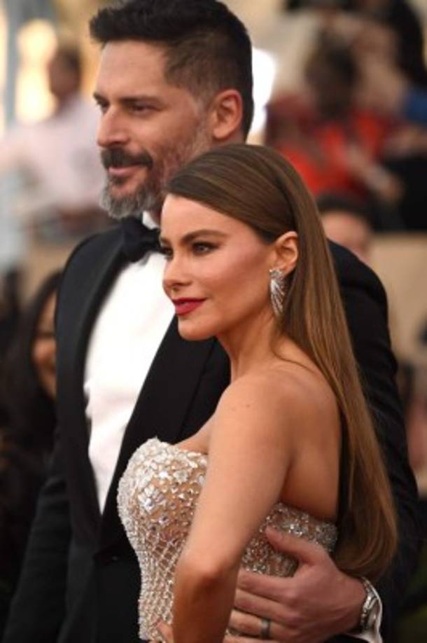 La pareja posó muy simpática ante los centenares de fotógrafos.