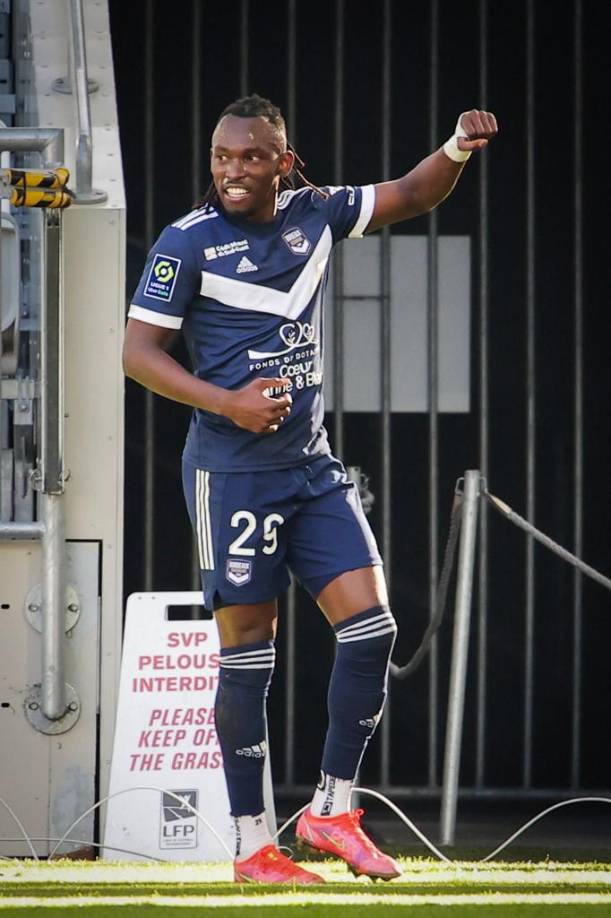 Alberth Elis y su alegría tras marcar nuevamente en el fútbol de Francia.