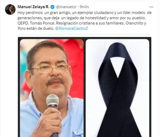 Muere Tomás Ponce, exalcalde de Olanchito, Yoro