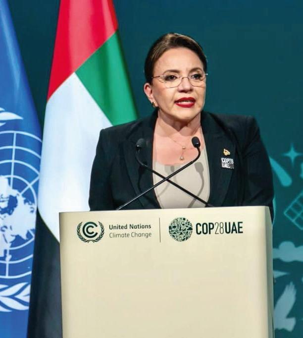 Xiomara Castro en Dubái: pide acción a favor del clima