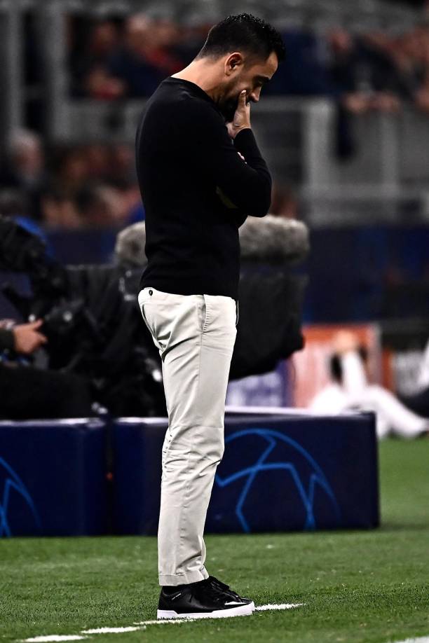 Xavi Hernández encajó su segunda derrota consecutiva con el Barcelona en Champions en esta campaña.