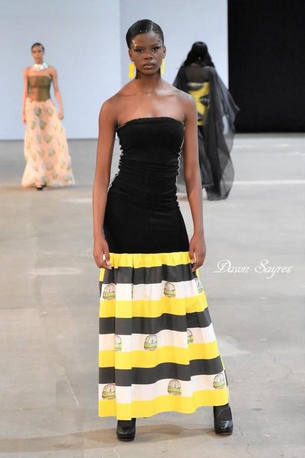 Entre los fabulosos diseños, no pueden faltar los colores representativos de la comunidad Garífuna: “el amarillo porque es el sol que amanece y simboliza la esperanza; el blanco que representa la paz de su cultura y el negro que es el luto que siempre tendremos por los ancestros que han perdido la vida luchando por nuestra libertad”, explicó.