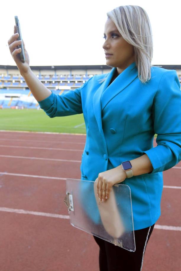 No podía faltar una selfie antes del inicio del partido.