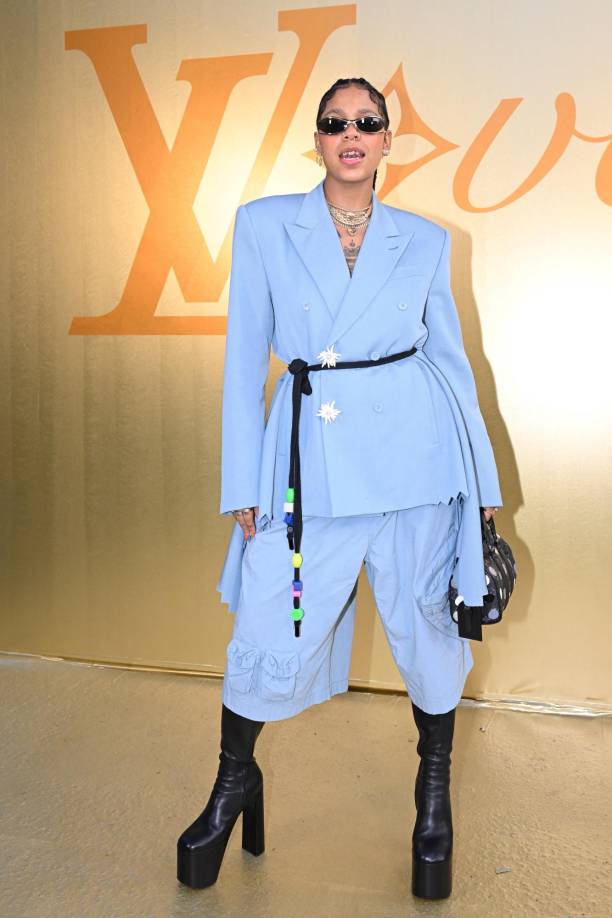 Dominican rapper and songwriter Tokischa poses for a photocall at the Louis Vuitton Menswear Spring-Summer 2024 show as part of the Paris Fashion Week, central Paris, on June 20, 2023. (Photo by Stefano RELLANDINI / AFP)