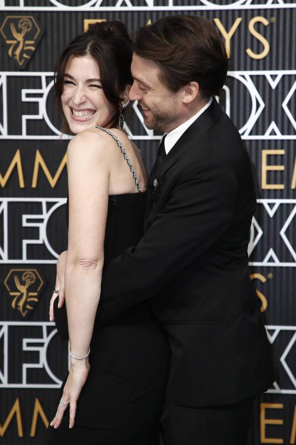 La pareja posó muy coqueta y con mucha complicidad sin pena.