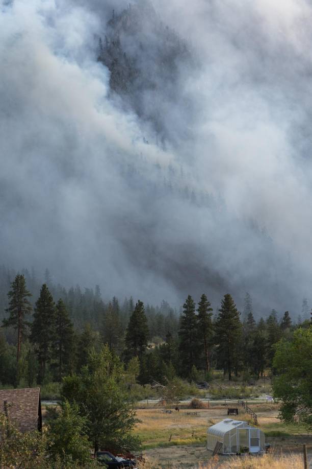 “Ha sido horrible pasar la semana con este aire. Es horrible respirar”, dijo el domingo a la AFP Mary Hicks, una trabajadora informática de 29 años que había estado visitando la región desde Montreal. Su vuelo de regreso está cancelado. El aeropuerto espera reanudar los despegues esta semana, dependiendo de la visibilidad.