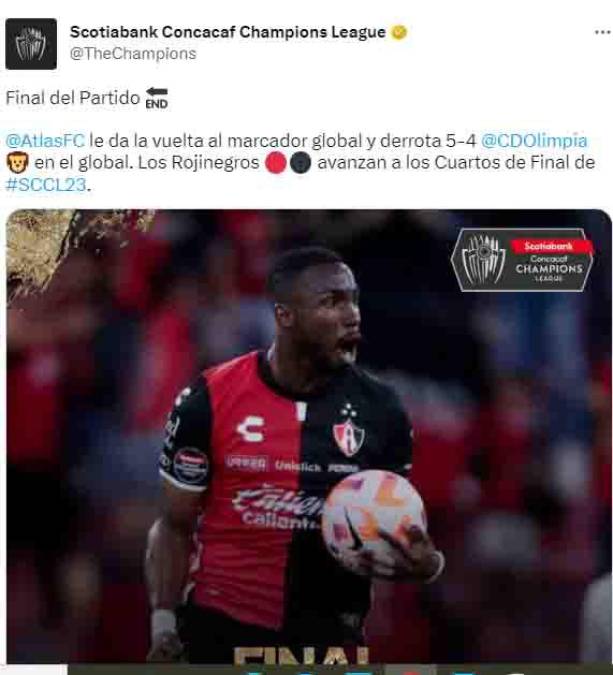 La Concacaf en sus redes sociales.