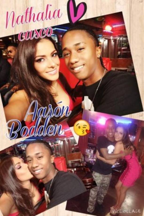 Aaron junto a Nathalia Casco.