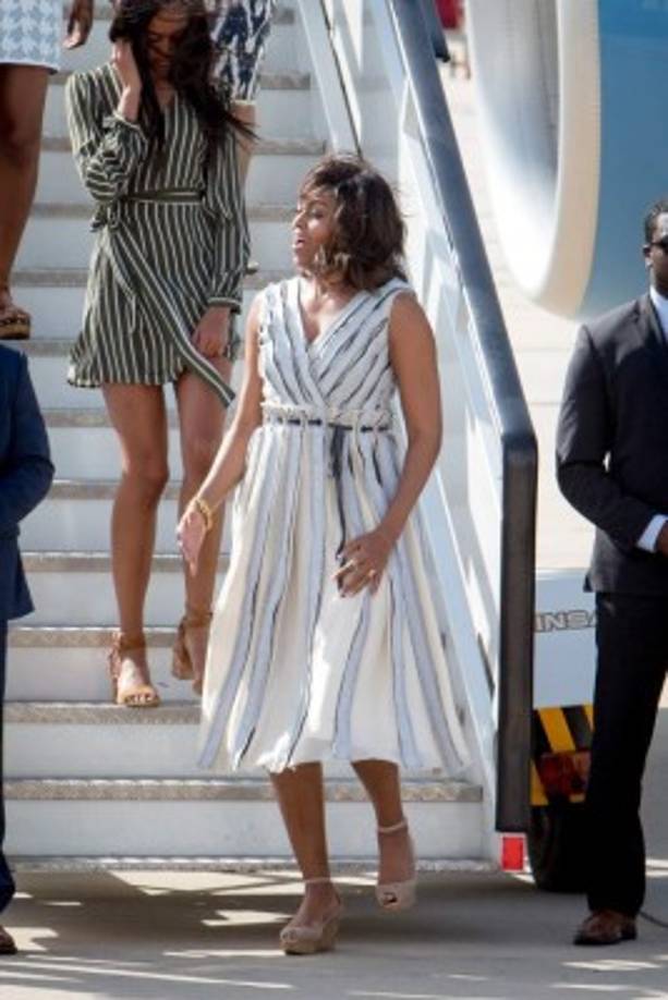 Al pisar el suelo español, Michelle Obama pudo respirar.