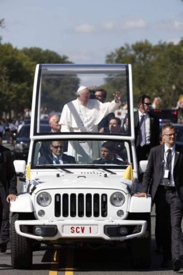 El Jeep Wrangler que eligió Francisco para recorrer las calles de Washington fue otra de las curiosidades de la gira del Papa en los Estados Unidos.