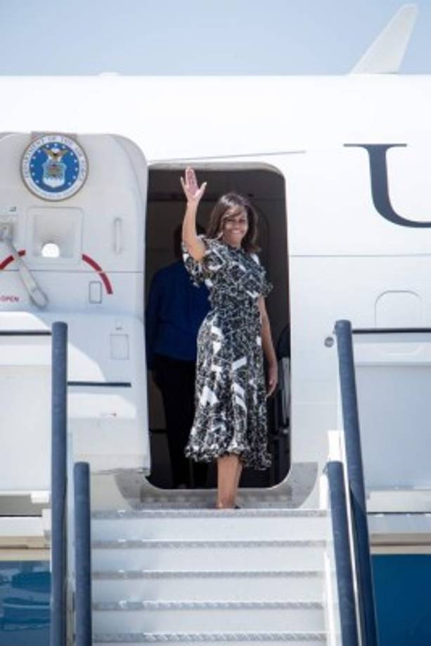 El adiós de Michelle Obama de España.
