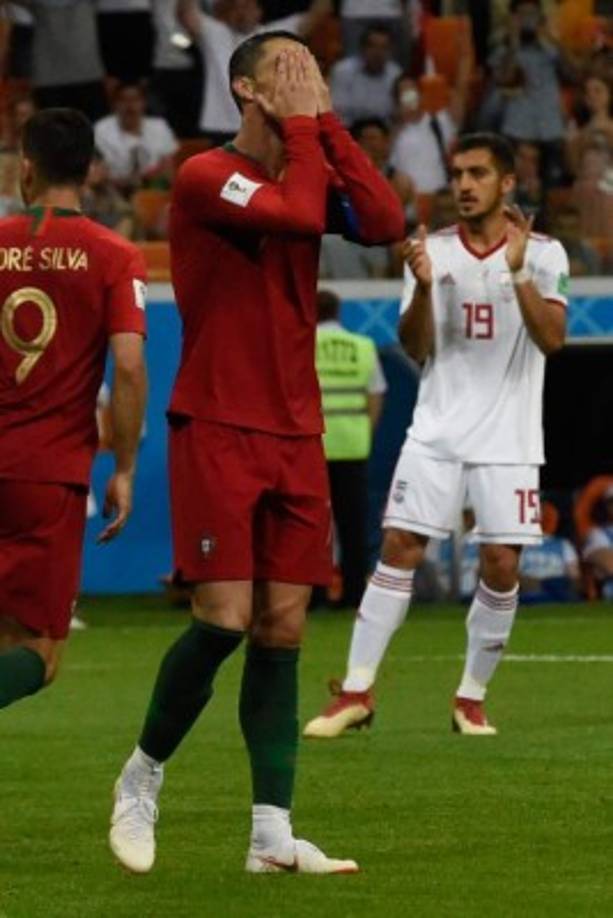 Así reaccionó Cristiano Ronaldo luego de que falló el penal ante Irán.