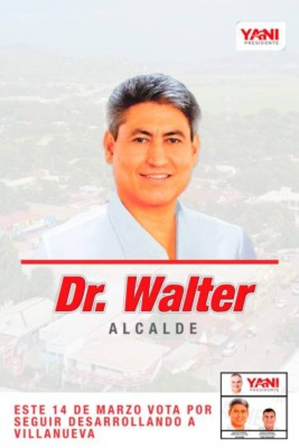 Walter Perdomo, alcalde de Villanueva, Cortés, busca su cuarto mandato en la comuna de ese municipio. Votará en el CEB Lempira, a las 11:00 am.