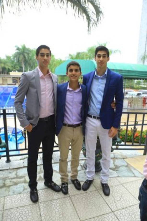 Fabián Molina, Yamal Andonie y Santiago Molina.