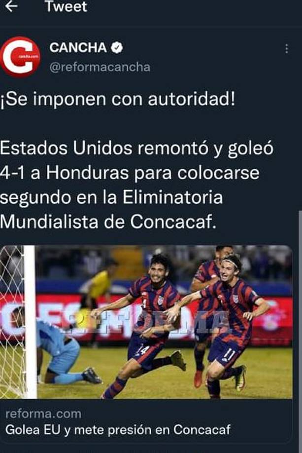 Medios mexicanos se pronunciaron sobre la paliza de EUA a la Bicolor.