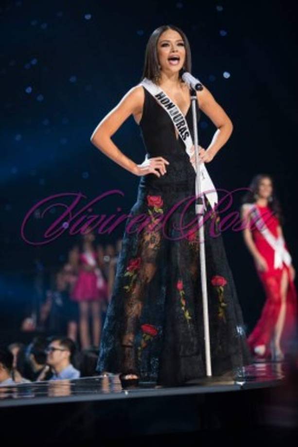 'Más que feliz con mi presentación en la preliminar gracias a Dios por mi equipo de amigos y patrocinadores', expresó la hondureña en redes sociales.