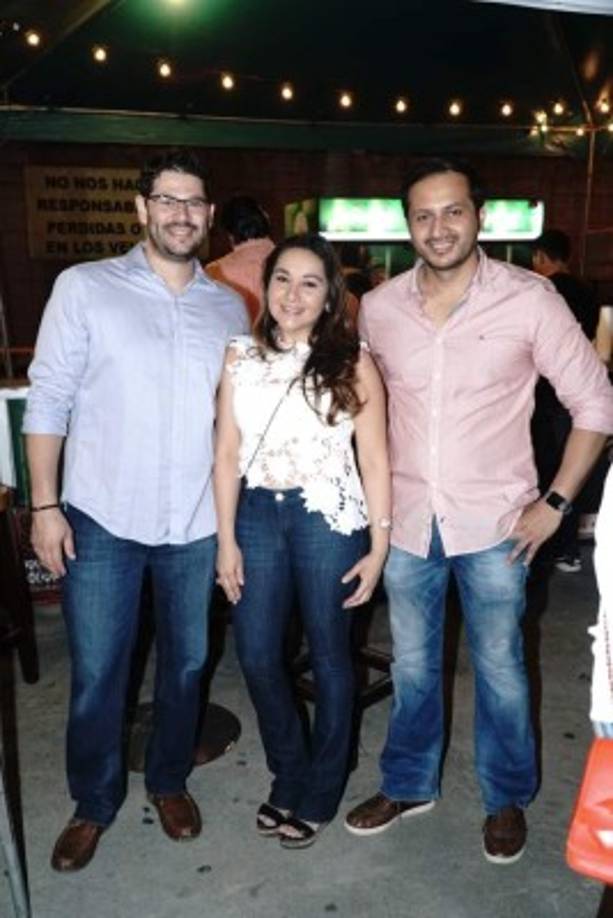 Danny Velásquez, Marjorie Leiva y Óscar Rodríguez.
