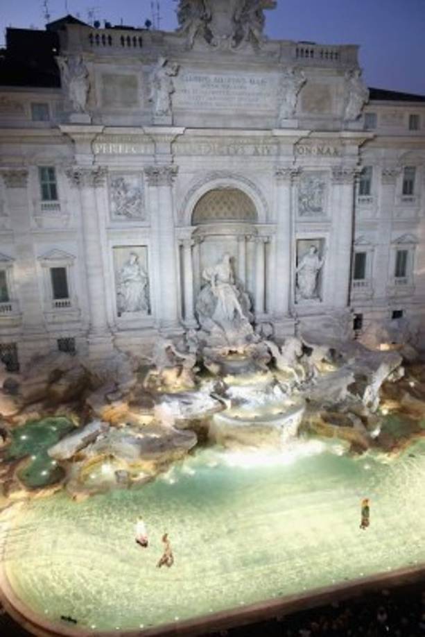 Vista de la Fontana de Trevi.