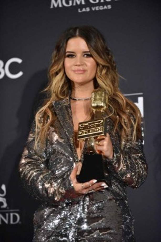 La cantante Maren Morris fue otra de las ganadoras de la noche.