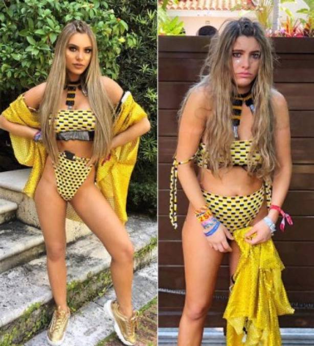 Anteriormente Lele Pons ha hecho mofa de sí misma subiendo fotos que muestran la gran diferencia de un buen maquillaje y peinado hacen por la apariencia de un artista.