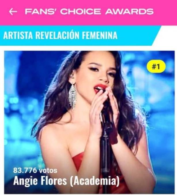 7. Popular- Angie no solo es apoyada por el público hondureño, son muchos los centroamericanos y mexicanos que son parte del #TeamAngie. Prueba de su popularidad es su reciente nominación a los premios Fans' Choice Awards, en donde compite como artista revelación.<br/>