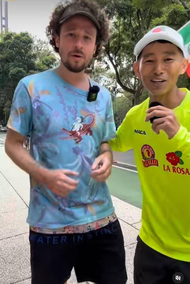 Por su parte, Shin Fujiyama mencionó que en días posteriores compartirá la experiencia de correr junto al youtuber mexicano por su país.