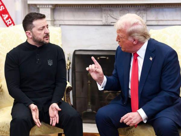 El presidente estadounidense, Donald Trump durante el enfrentamiento con Volodímir Zelenski en la Casa Blanca el pasado viernes.