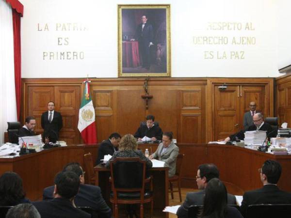 Fotografía de archivo donde se observa la vista general de la sala de la Suprema Corte de Justicia de México.