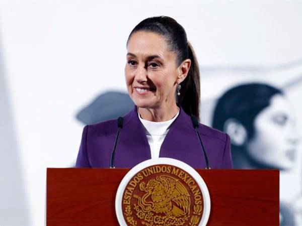 La presidenta de México, Claudia Sheinbaum, durante una conferencia de prensa este martes.