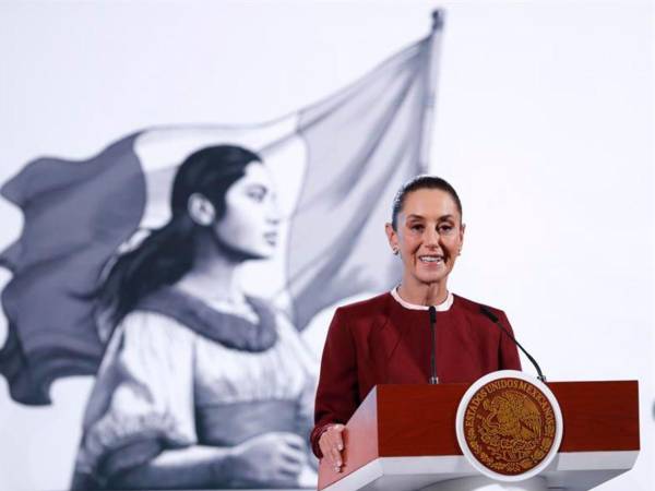 La presidenta de México, Claudia Sheinbaum, en su conferencia de prensa matutina.