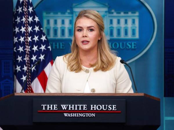 La portavoz de la Casa Blanca, Karoline Leavitt.