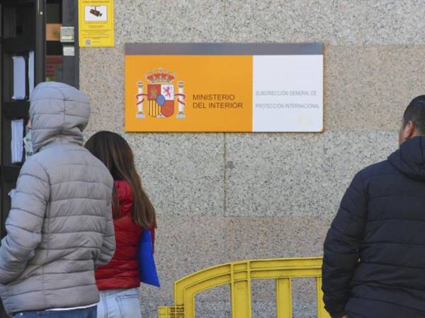 Una oficina del Ministerio del Interior en Madrid donde los migrantes pueden solicitar asilo.
