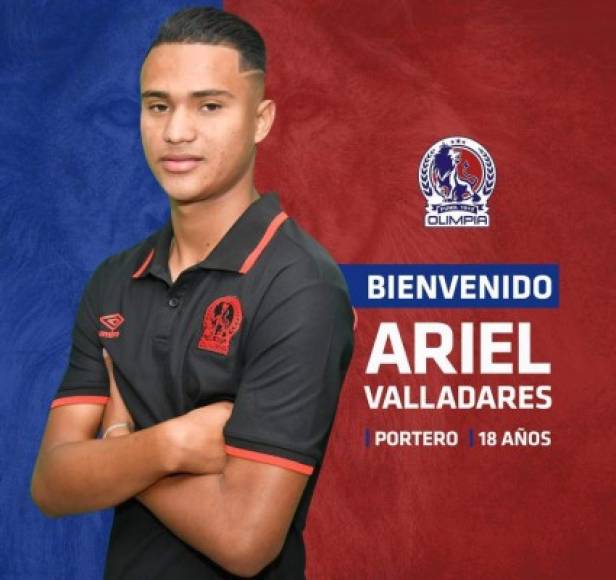Ariel Valladares: Joven portero de 18 años de edad que fue subido al primer equipo.