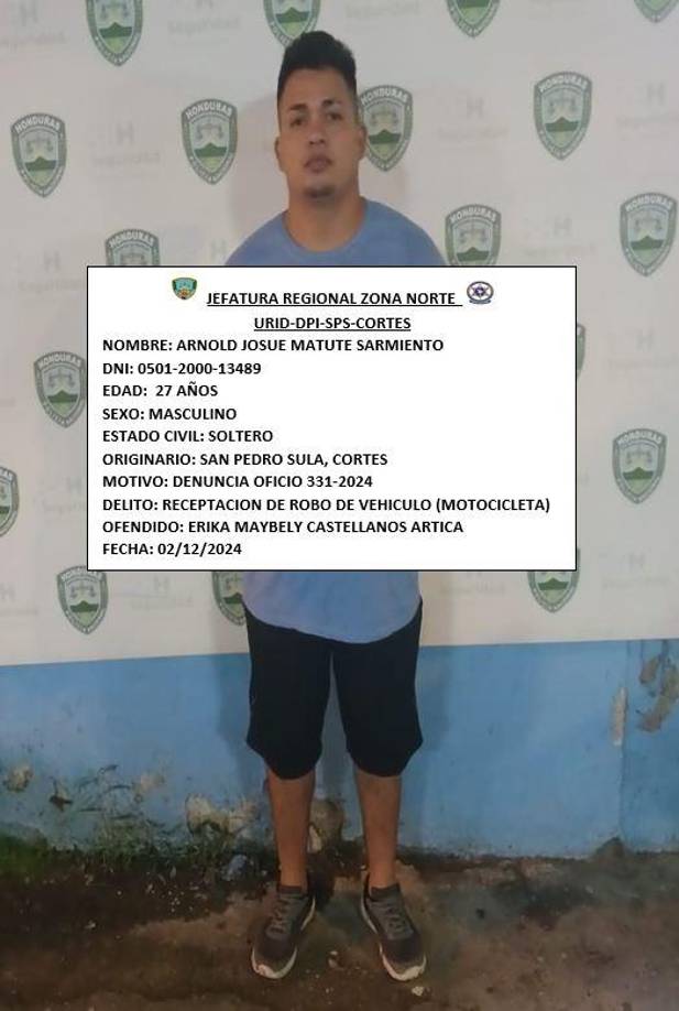 Cabe mencionar que, la DPl desmanteló el taller clandestino de motocicletas ubicado en el sector de Choloma, donde se encontraban más de 50 piezas de vehículos con reporte de robo.