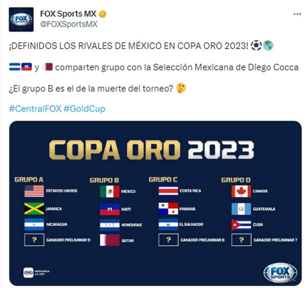 Fox Sports México también opina sobre el sorteo y el ‘grupo de la muerte’.