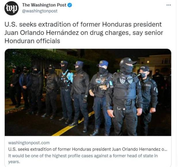 Así destacan medios internacionales el pedido de extradición de Juan Orlando Hernández