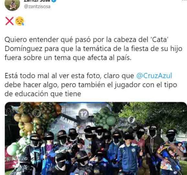 Periodistas, aficionados y medios de comunicación han lanzado críticas para “Cata” Domínguez por haberle organizado la fiesta a su hijo con temática de narcos.