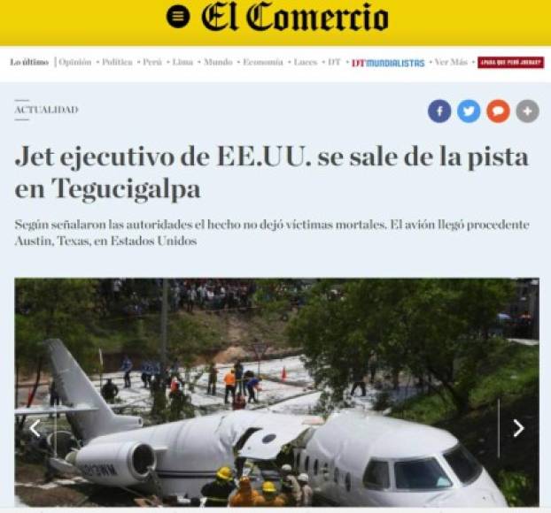 El diario El Comercio de Perú reseñó que no se registraron víctimas mortales.
