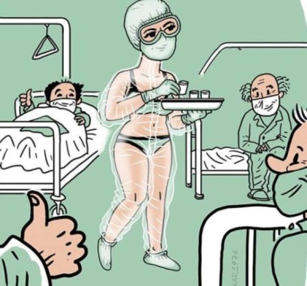 Los memes de la enfermera rusa no tardaron en inundar las redes sociales.