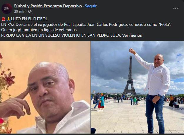 ¿Quién era 'Piola' Rodríguez? Consternación por exjugador hondureño asesinado en SPS