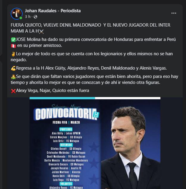 Esto dicen tras primera convocatoria de Molina y Otero deja polémica reacción