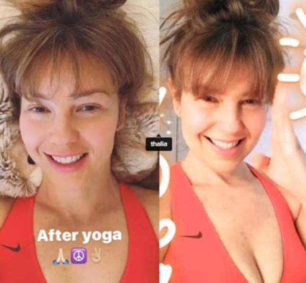 La cantante y actriz mexicana Thalia sorprendió a sus fanáticos al mostrarse sin una gota de maquillaje en su cuenta de Snapchat. Tras realizar una sesión de yoga, la intérprete de 'Arrasando' compartió la imagen sin imaginar las críticas que recibiría.